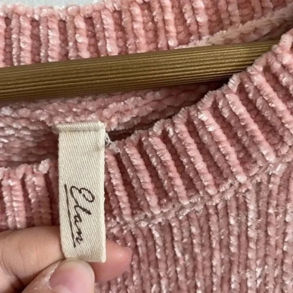 Elan Pink Chenille Bell Sleeve Sweater - Picture 6 of 9